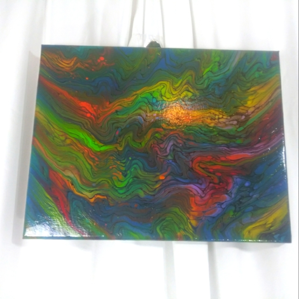 11” x 14" Abstract Acrylic Painting on Stretched Canvas